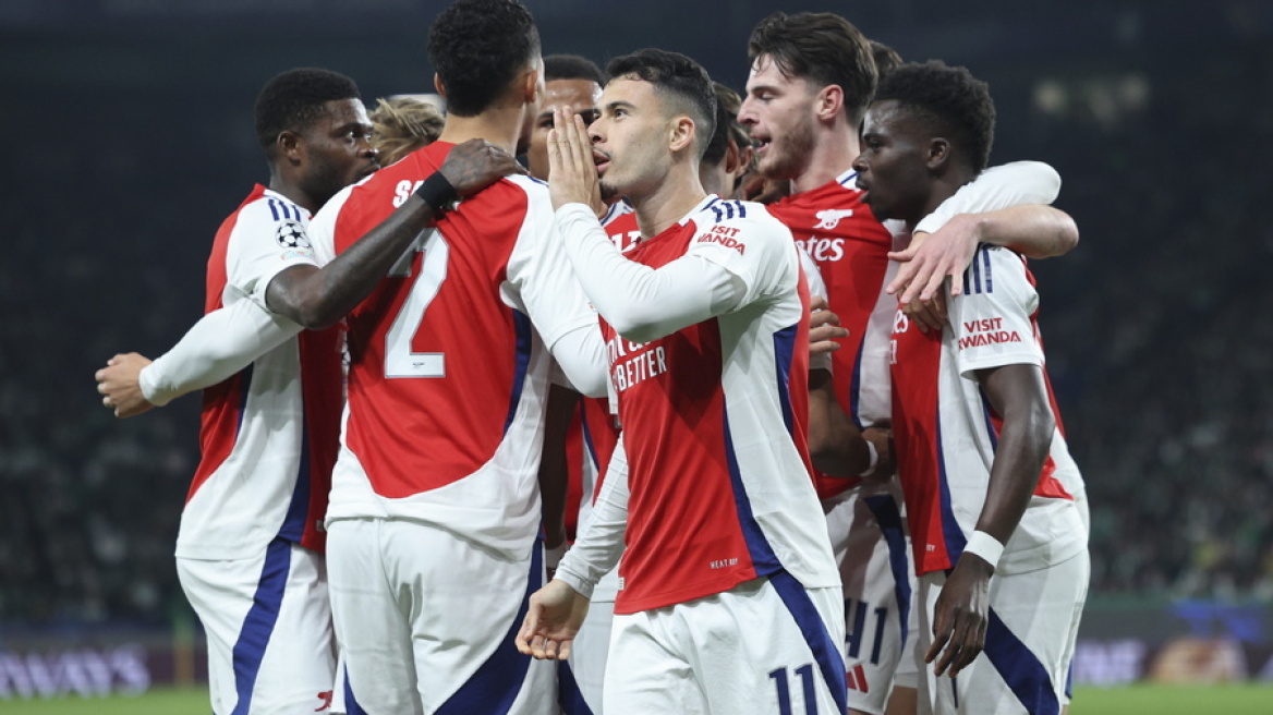 Champions League: Σαρωτική Άρσεναλ στη Λισαβόνα 5-1 τη Σπόρτινγκ, απίστευτο κάζο για Σίτι 3-3 από 3-0– Δείτε τα γκολ
