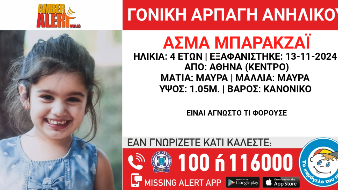 Γονική αρπαγή 4χρονης στην Αθήνα 