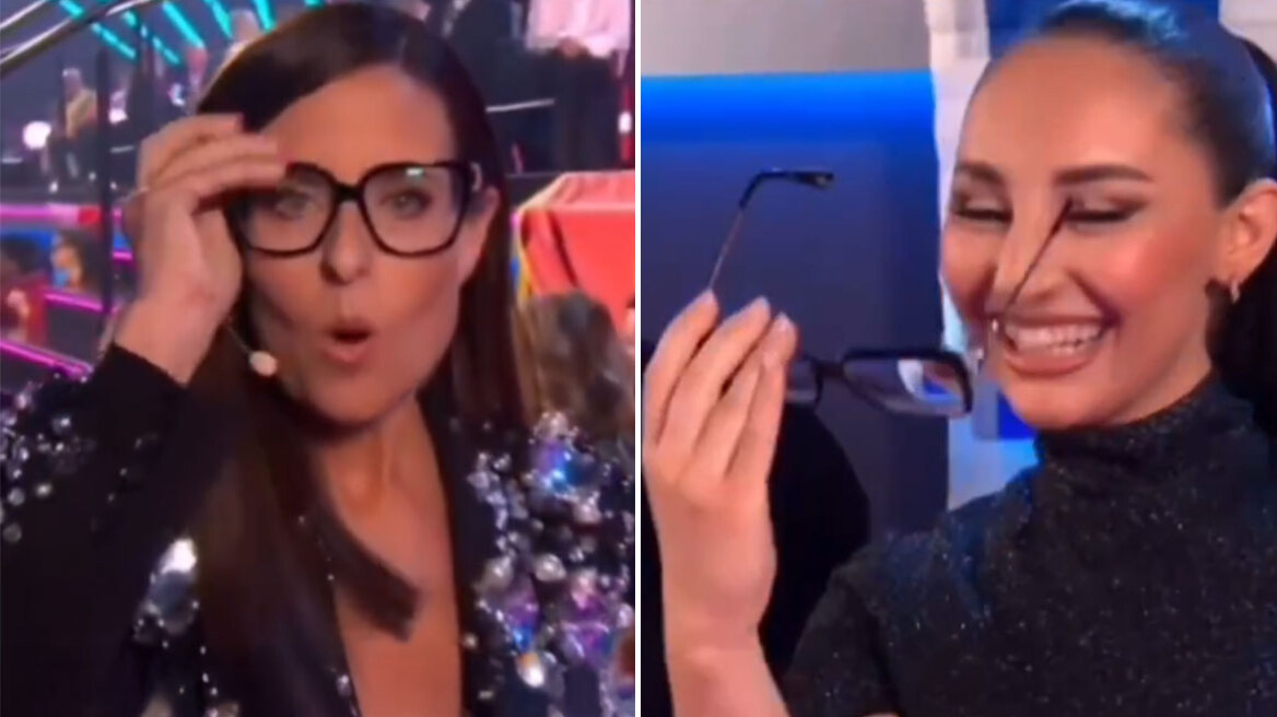Κλαυδία: Η στιγμή που η παρουσιάστρια της Eurovision φόρεσε τα γυαλιά της τραγουδίστριας - Δείτε το βίντεο