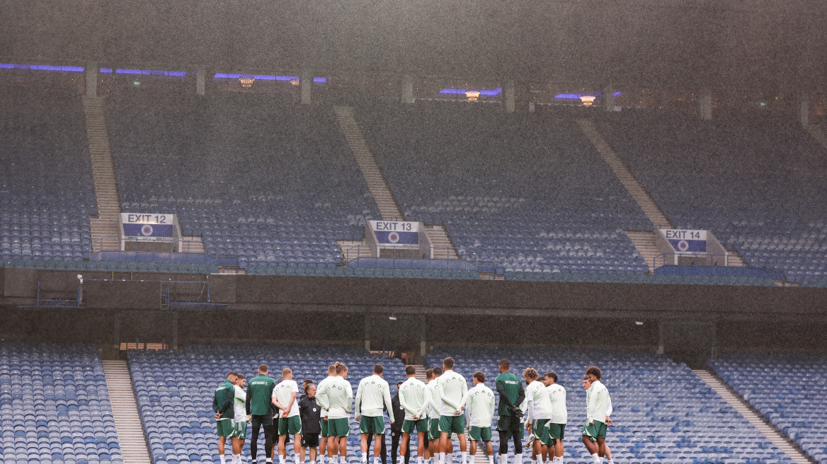 Παναθηναϊκός: Τελευταία προπόνηση υπό καταρρακτώδη βροχή στο «Άιμπροξ» - Φωτογραφίες, βίντεο