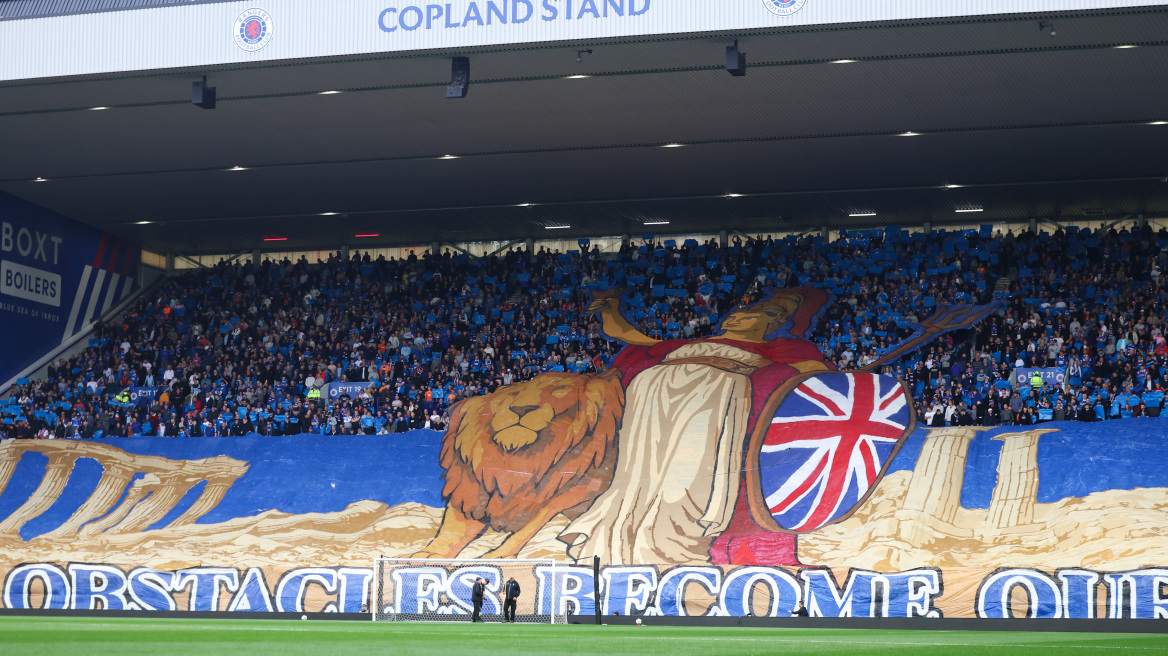 Ρέιντζερς - Παναθηναϊκός: Κορεό με τον Παρθενώνα και τη Θεά Αθήνα σήκωσαν οι οπαδοί των γηπεδούχων - Βίντεο 