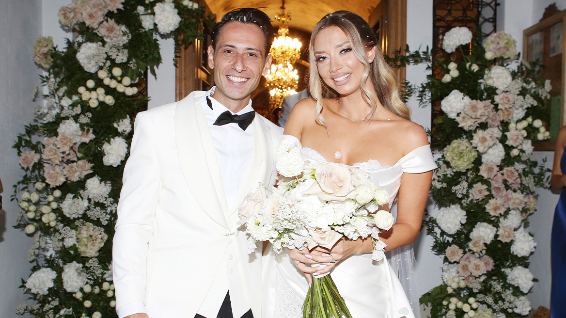 Ο γιος του Αντύπα, Πρόδρομος, παντρεύτηκε την Ελένη Ντίνα των Dinamiss - Δείτε βίντεο και φωτογραφίες