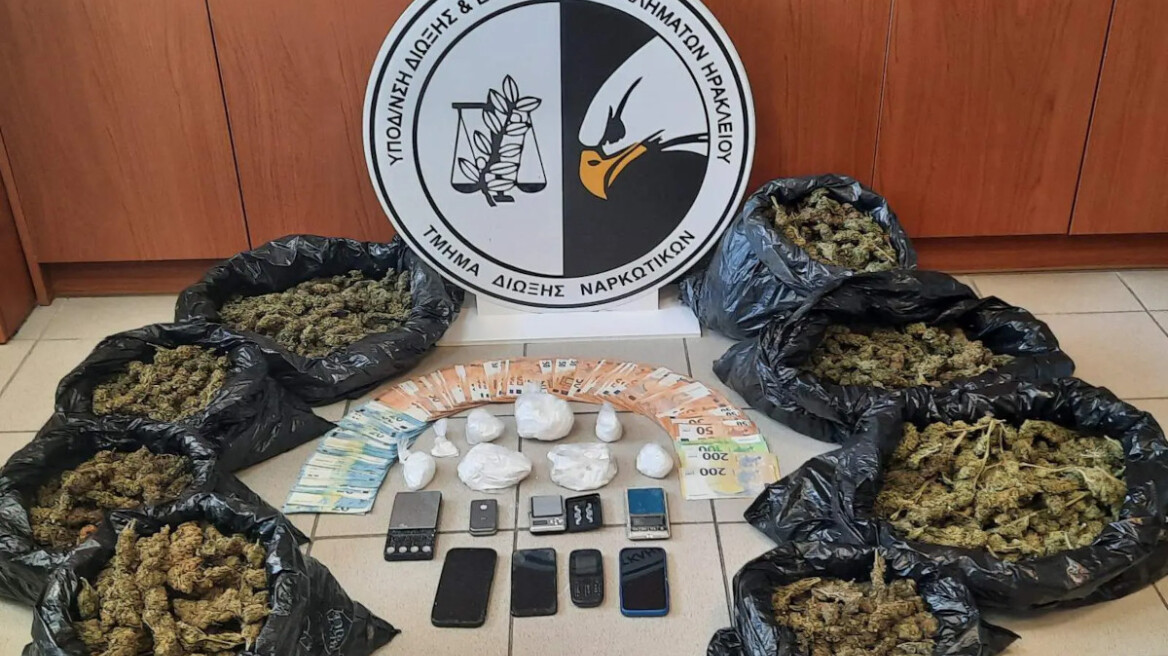 Προφυλακίστηκαν 27χρονος και 31χρονος για κατοχή και διακίνηση μεγάλης ποσότητας ναρκωτικών στο Ηράκλειο