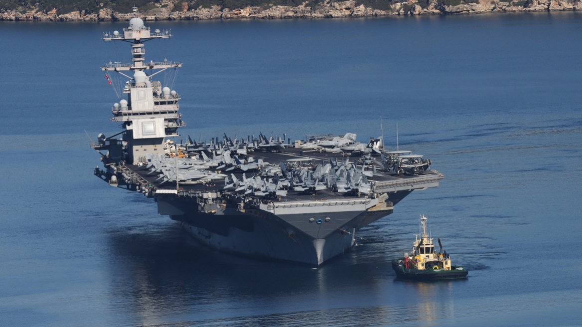Επιστρέφει στη Σούδα το αεροπλανοφόρο «USS Gerald R. Ford» μετά τη φωτιά που έκαιγε το εσωτερικό του για 30 ώρες