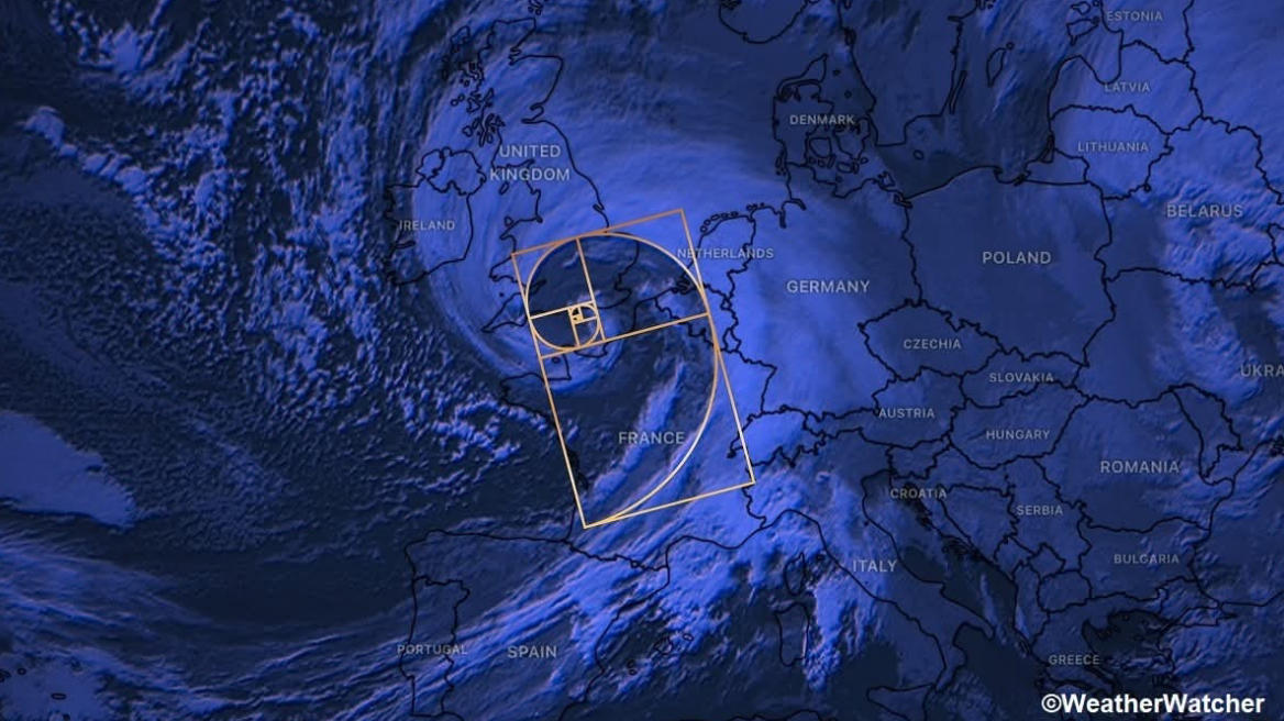 Κακοκαιρία Goretti: Το βαρομετρικό χαμηλό με την σπειροειδή δομή που εντυπωσίασε 