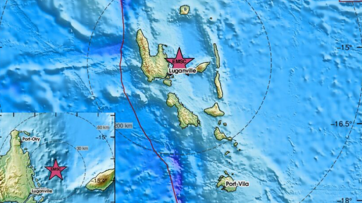 Σεισμός 7,3 Ρίχτερ στο Βανουάτου
