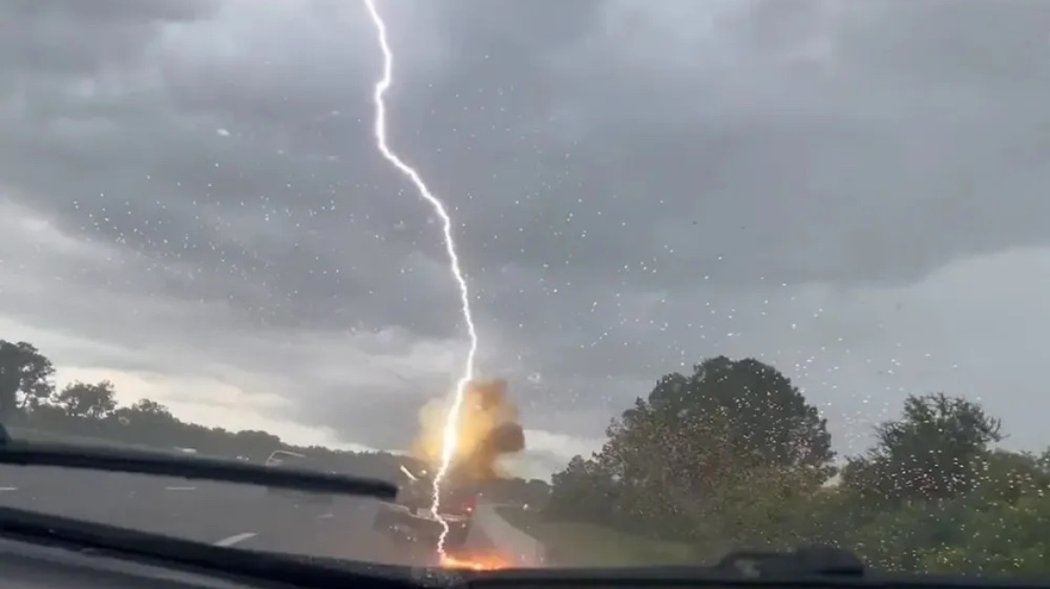 Καταιγίδα κεραυνών - Τι θα συμβεί αν χτυπηθεί το αυτοκίνητό μας; (video)