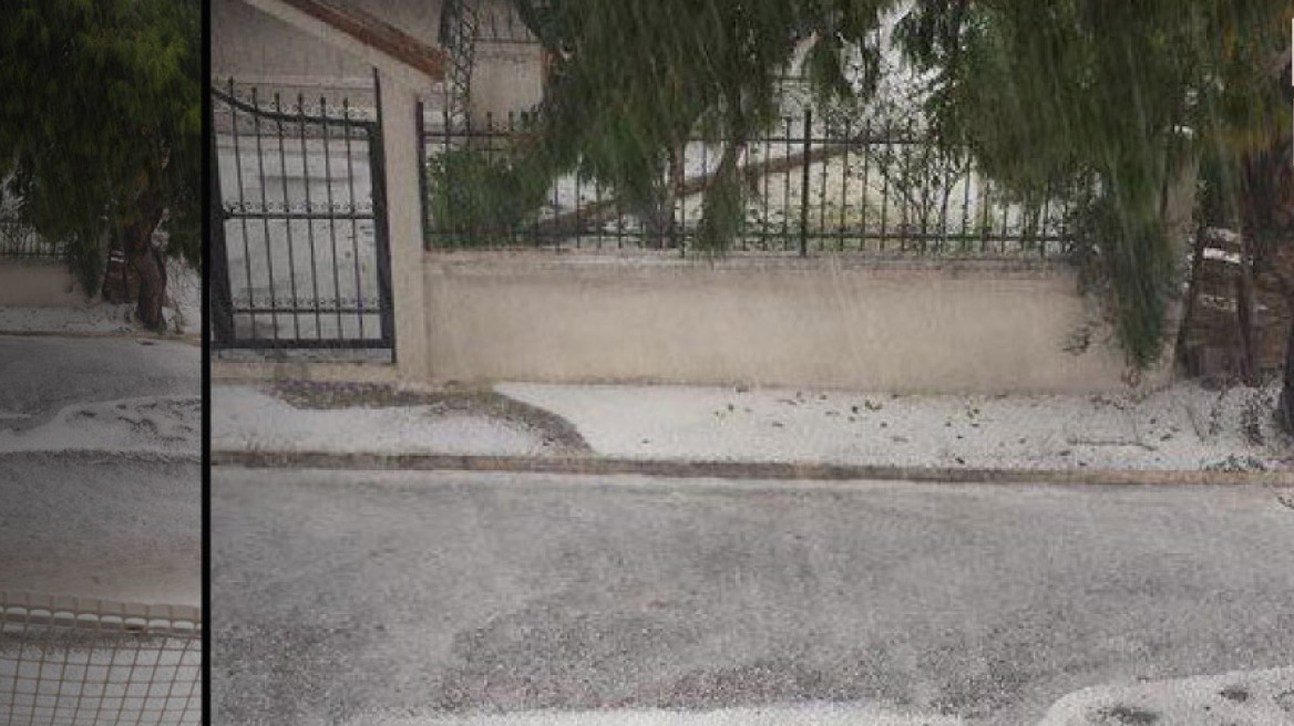 Χαλάζι σε μέγεθος κερασιού σε Αττική, Κόρινθο και Μέγαρα