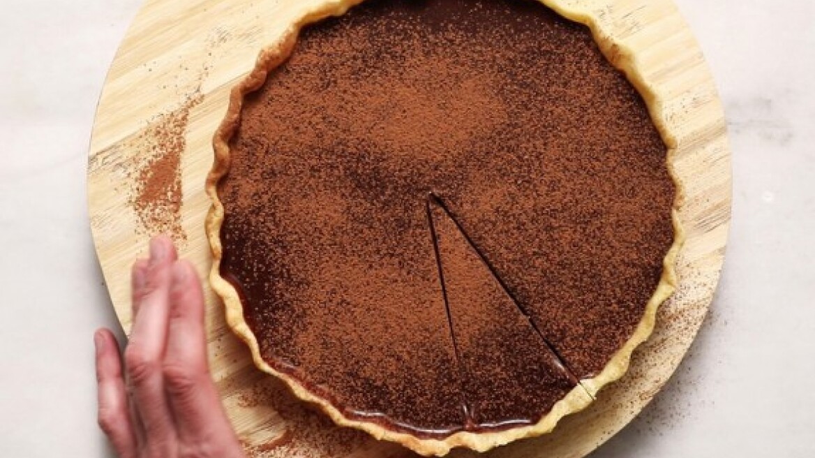 Τάρτα σοκολάτας με κάρδαμο