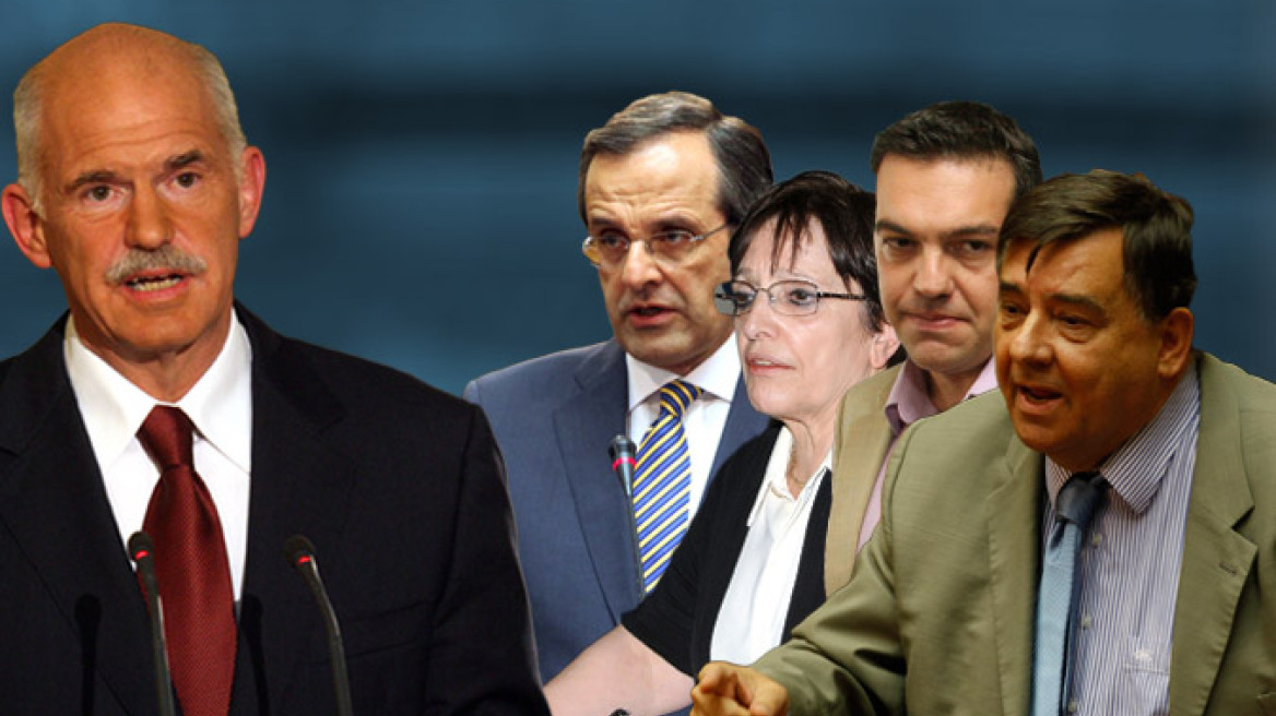 Δραματικές διαβουλεύσεις Παπανδρέου - πολιτικών αρχηγών