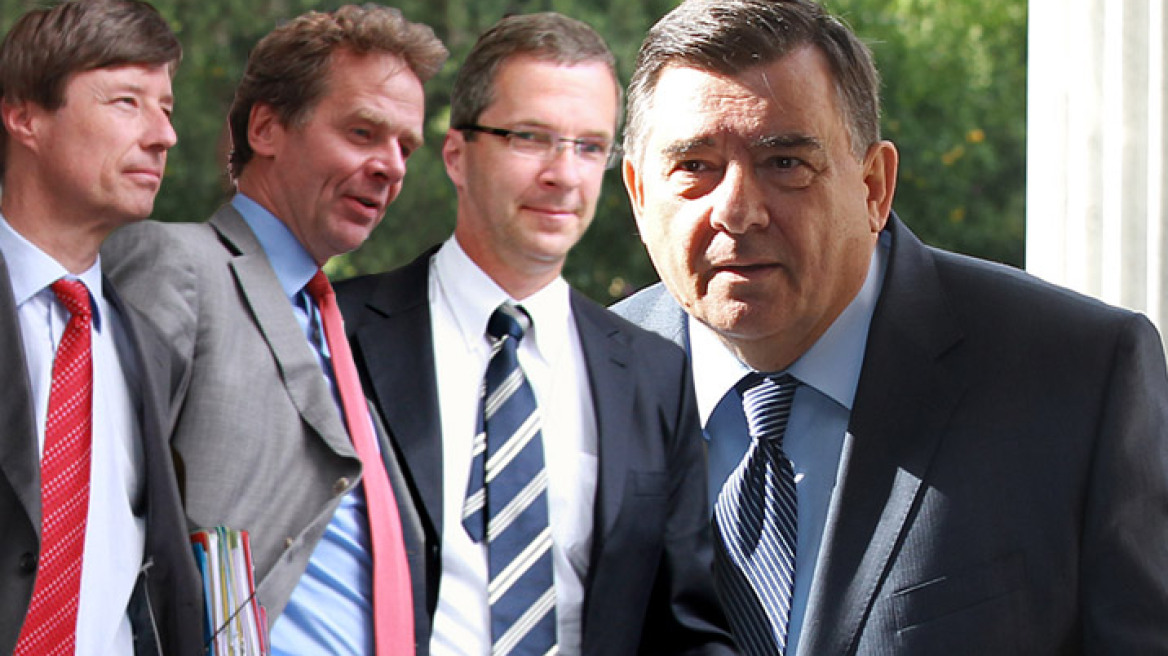 Σε εξέλιξη η συνάντηση της Τρόικα με τον  Γ. Καρατζαφέρη