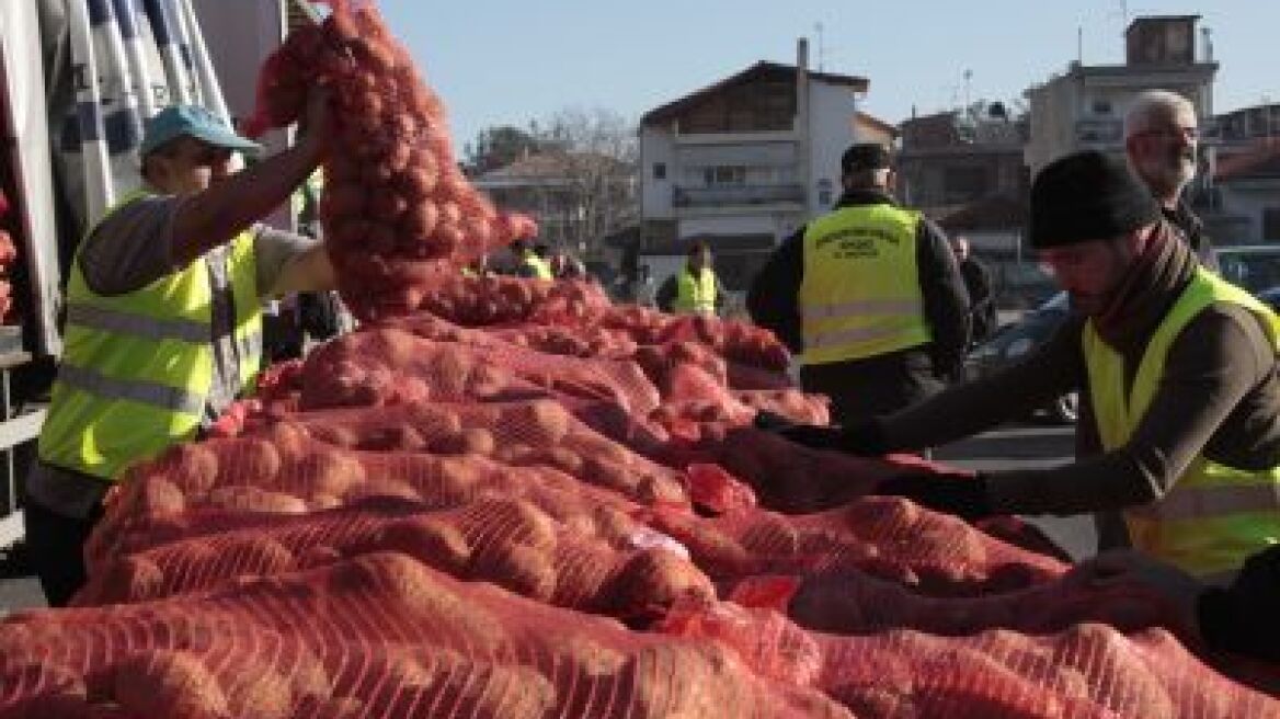 Σε πέντε ώρες διανεμήθηκαν 75 τόνοι πατάτας! 