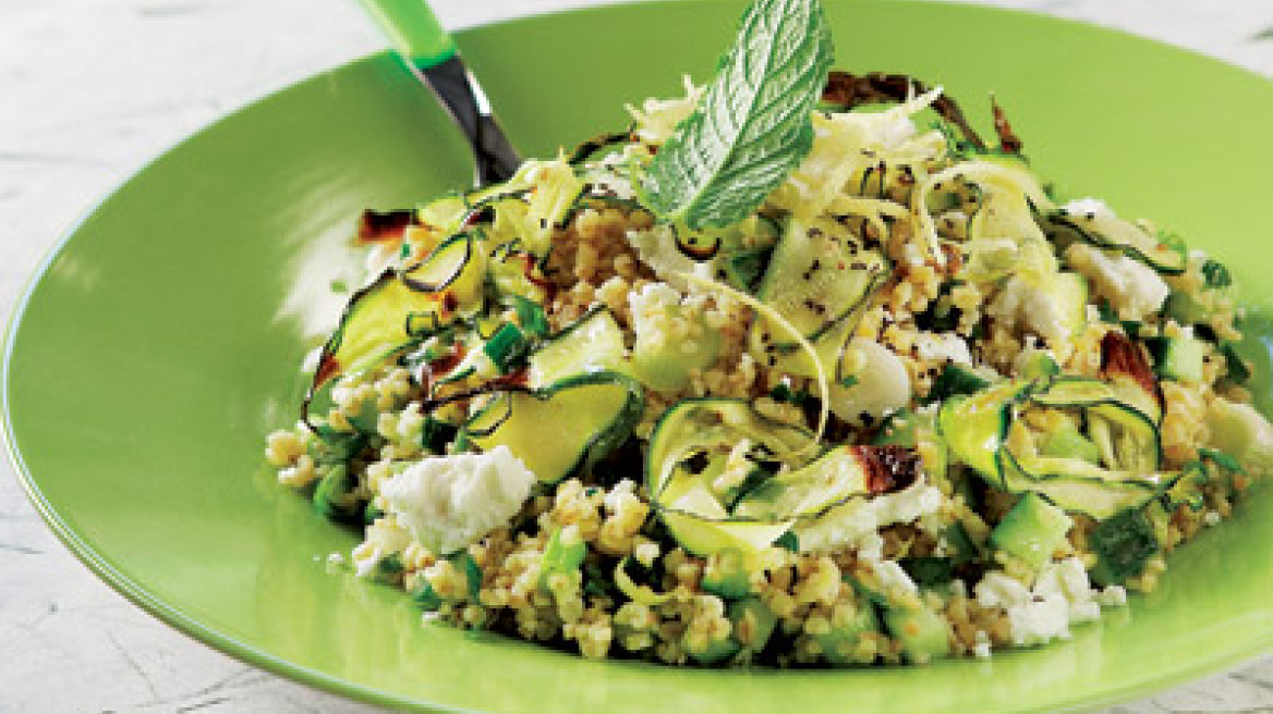 Ταμπουλέ με κολοκύθια και φέτα