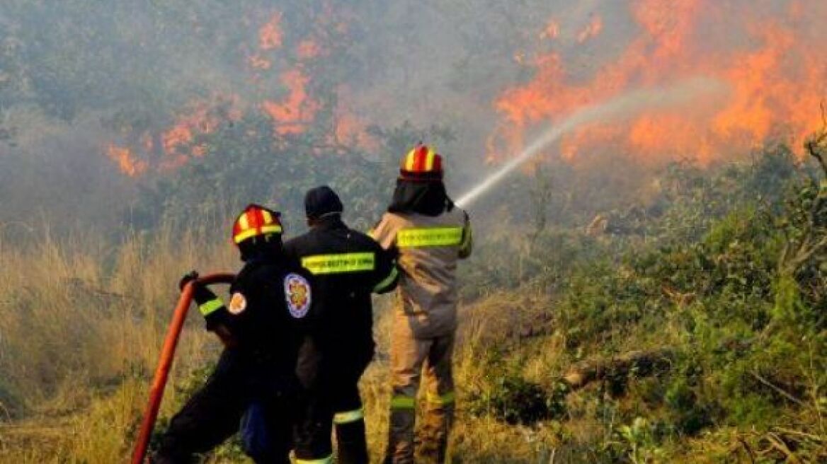 Ηράκλειο: Φωτιά στο δήμο Αρχανών-Αστερουσίων