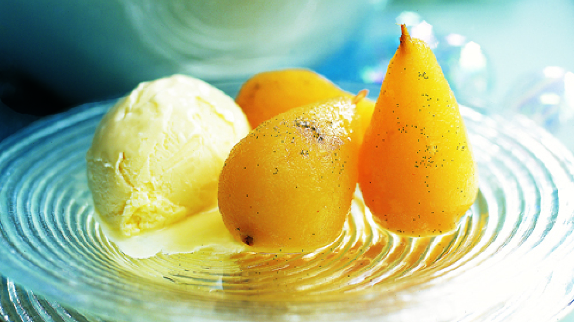  Αχλάδια ποσέ με άρωμα βανίλιας