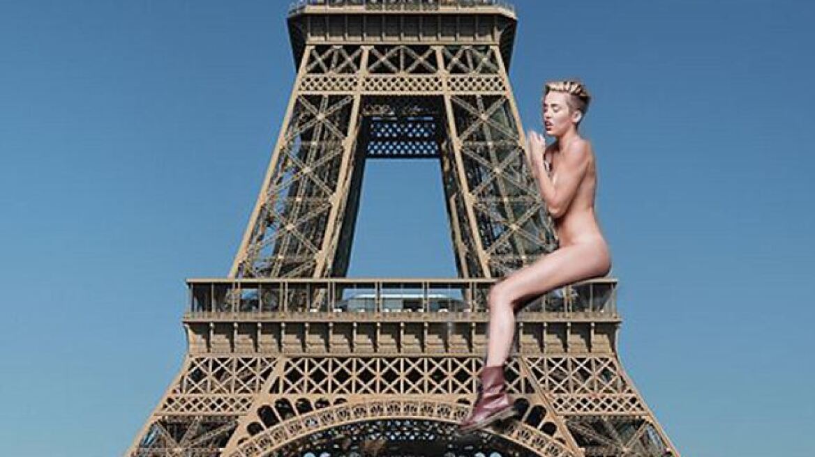 Καβάλησε και τον Πύργο του Άιφελ η Miley Cyrus