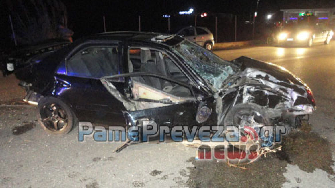 Σοβαρός τραυματισμός οδηγού σε τροχαίο στην Πρέβεζα 