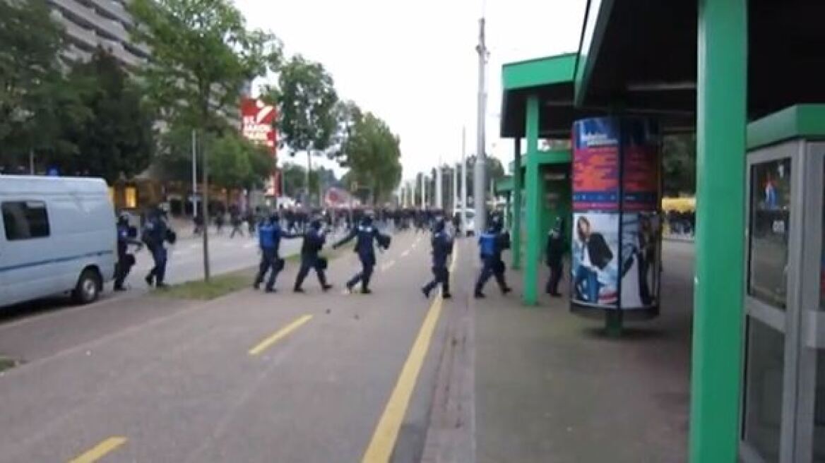 Βίντεο: Σοβαρά επεισόδια πριν τη σέντρα του Βασιλεία-Σάλκε