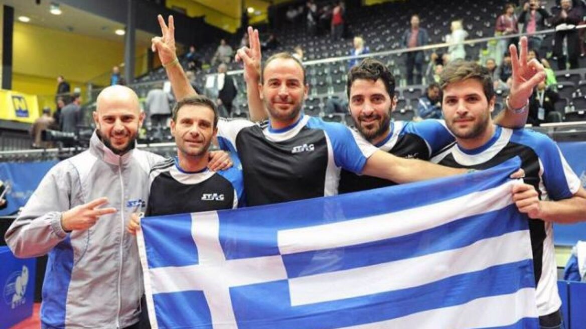 Για πρώτη φορά «ασημένια» η εθνική ομάδα πινγκ-πονγκ ανδρών