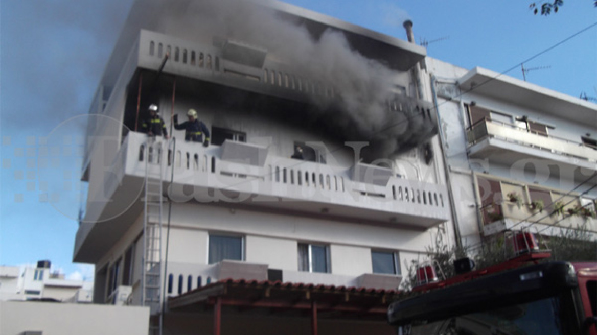 Διαμέρισμα στα Χανιά καταστράφηκε ολοσχερώς από πυρκαγιά 