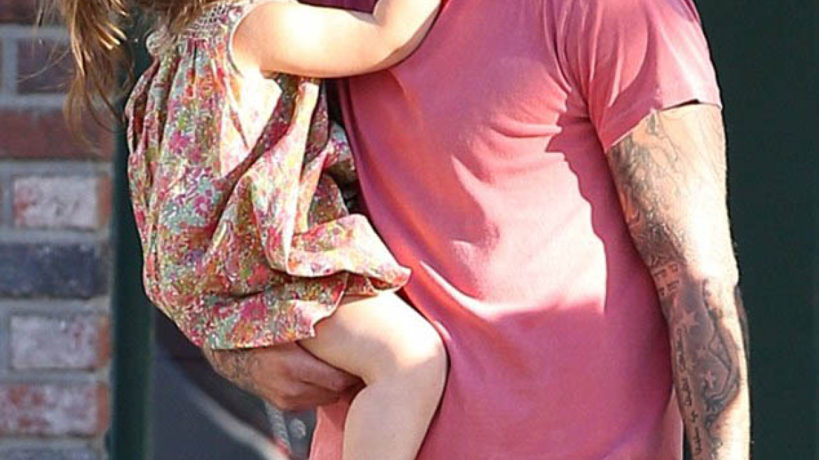 David Beckham: Αγκαλιές και φιλιά με την κόρη του