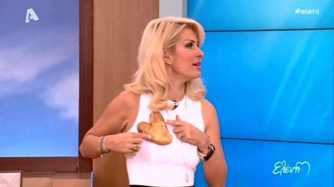 Η Ελένη Μενεγάκη έγινε… πατάτα!