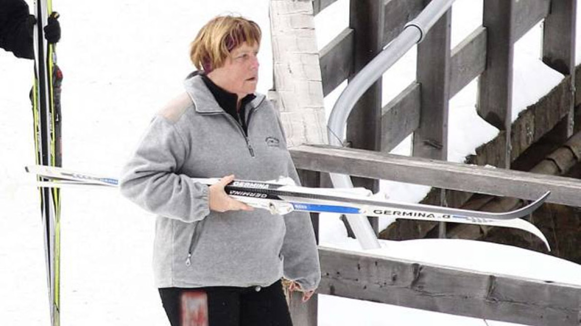 Η Μέρκελ κάνει σκι στο Σεν Μόριτς