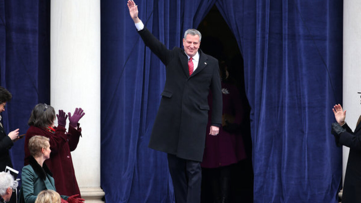 Νέα Υόρκη: Mε το Μετρό πήγε στην ορκωμοσία του ο Μπιλ ντε Μπλάζιο