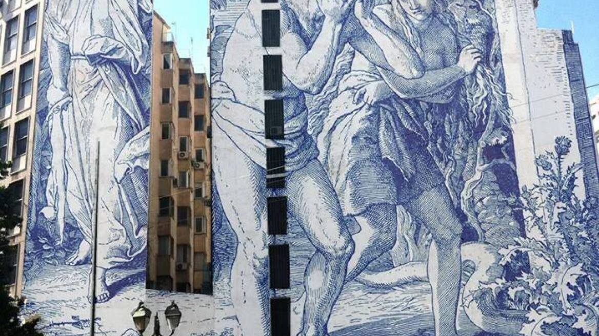 Γωνία Σταδίου και Αιόλου: Η τοιχογραφία που αλλάζει την ιστορική διασταύρωση