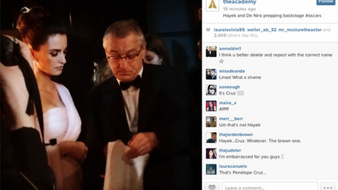Η Ακαδημία των Όσκαρ μπέρδεψε την Penelope Cruz με την… Salma Hayek