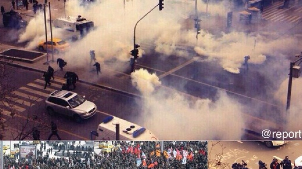 Δακρυγόνα και αντλίες νερού κατά χιλιάδων διαδηλωτών στην κηδεία του 15χρονου