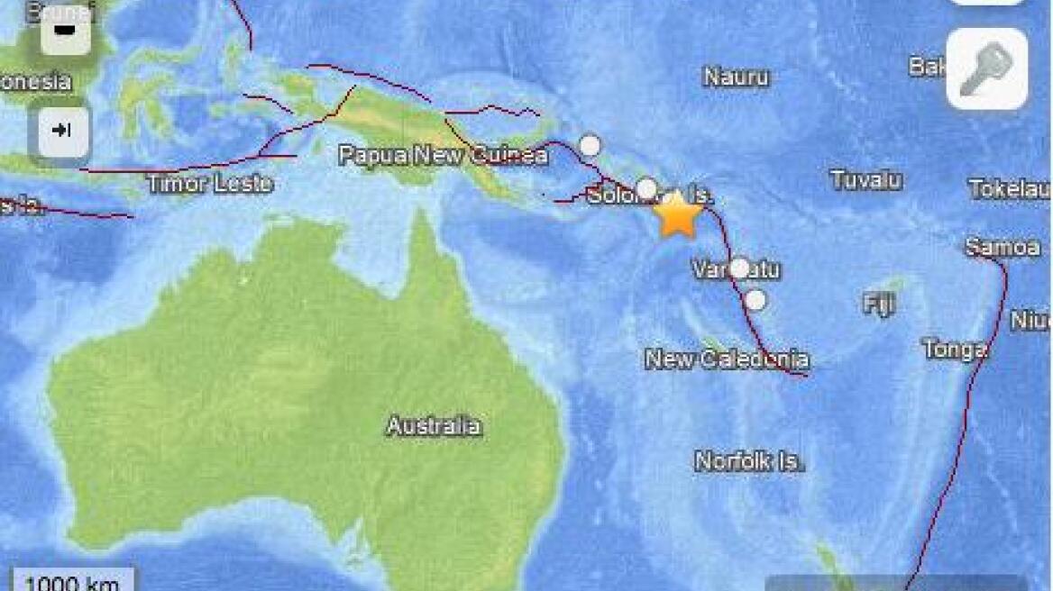 Σεισμός 7,6 Ρίχτερ στα νησιά του Σολομώντα
