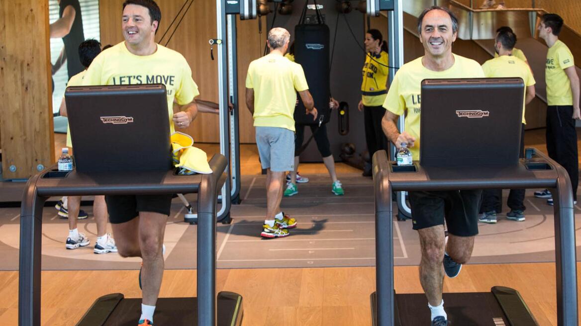 Ιταλία: Προεκλογική... γυμναστική για τον Ματέο Ρέντζι