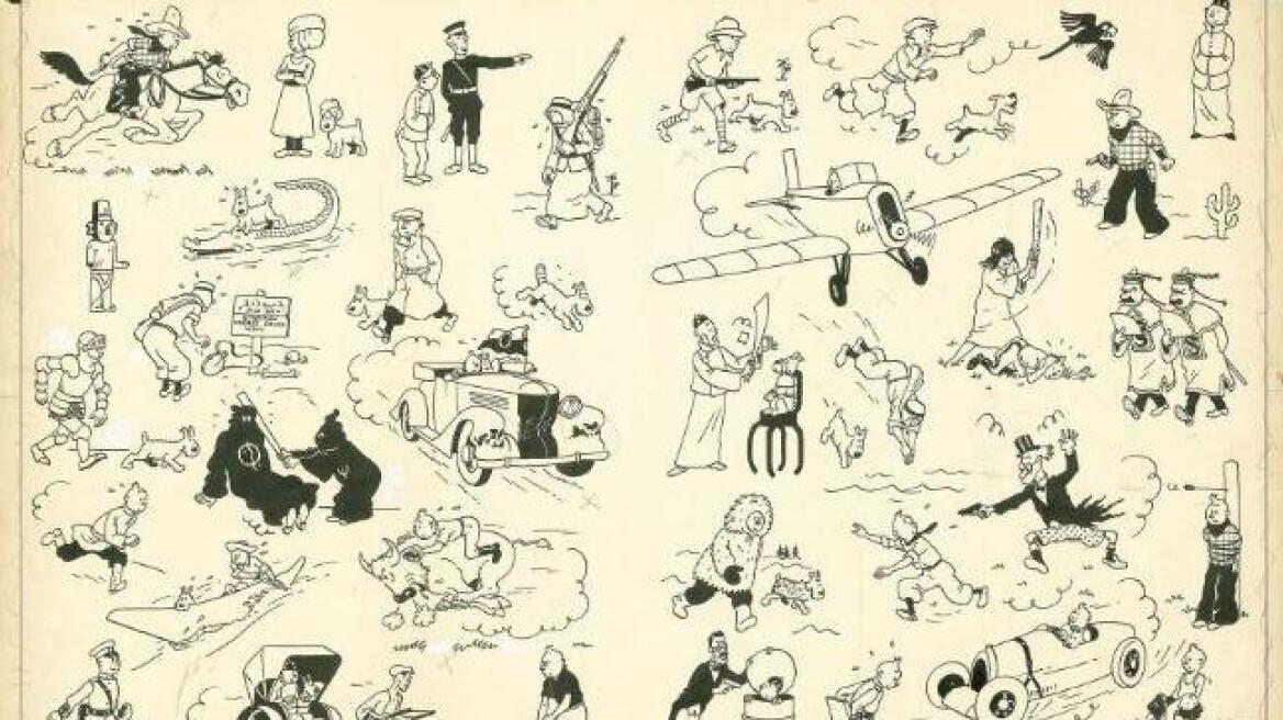 Σε τιμή ρεκόρ πουλήθηκε σκίτσο του Τεν-Τεν 