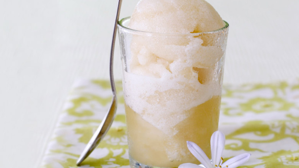 Σορμπέ αχλάδι με stevia