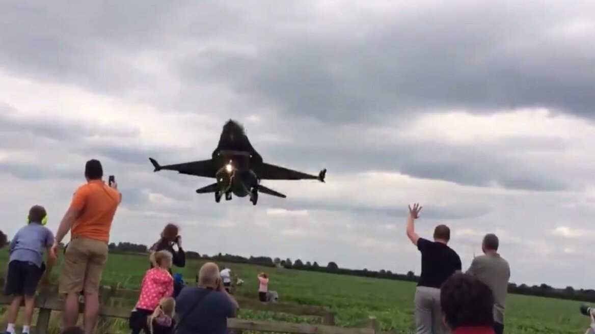 Βίντεο: F-16 σε τρομακτικά χαμηλή πτήση προκαλεί δέος!