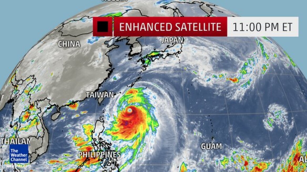 Ισχυρότατος τυφώνας απειλεί την Ιαπωνία