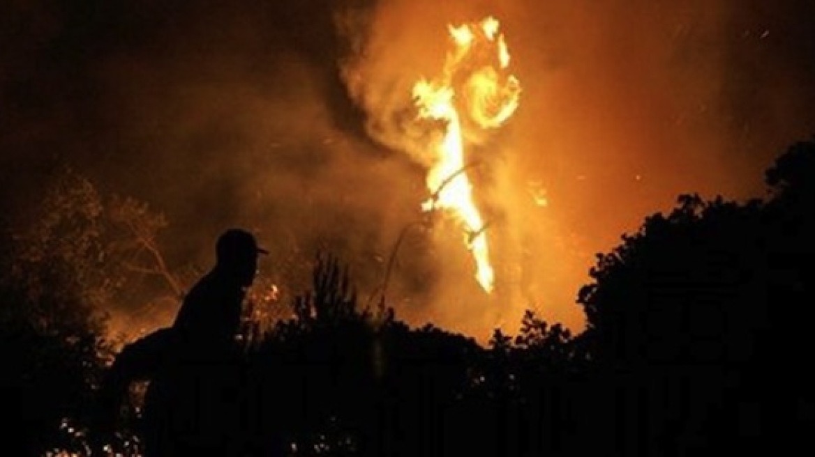 Ολονύχτια μάχη με τις φλόγες στην Κεφαλονιά