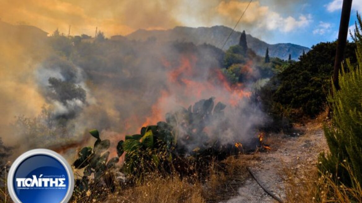 Πυρκαγιά στον Βροντάδο της Χίου