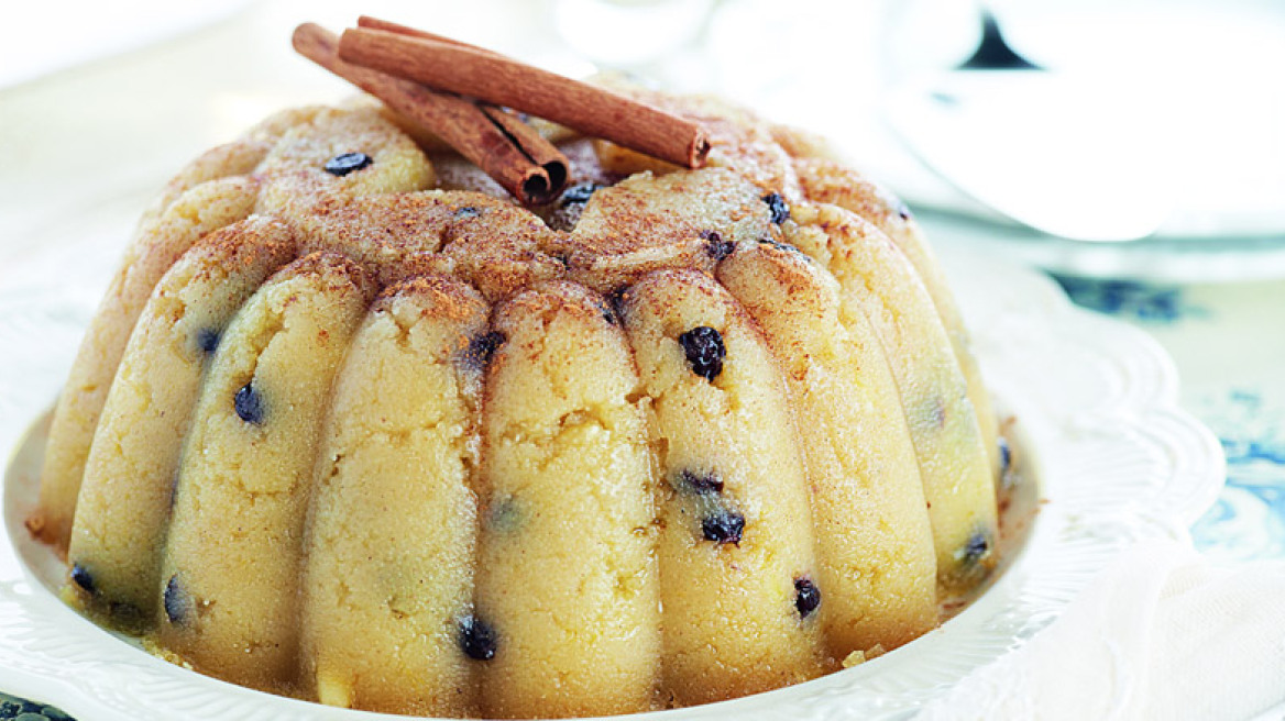 Χαλβάς σιμιγδαλένιος με μέλι και πορτοκάλι