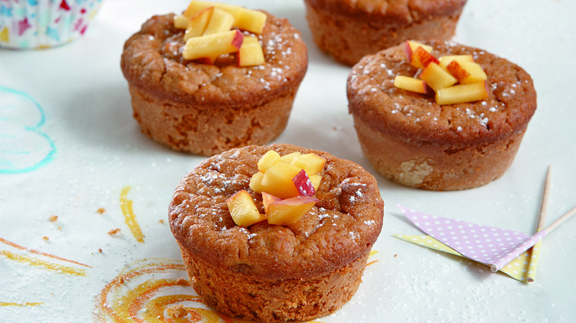 Muffins με νιφάδες βρώμης και μήλα