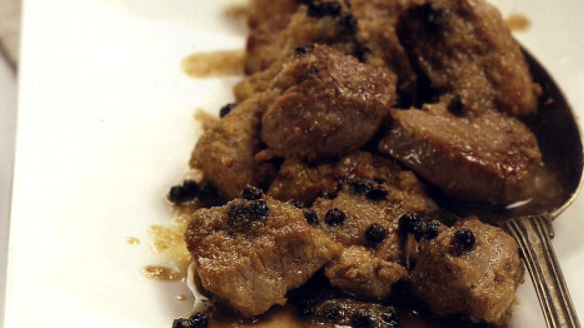 Σκορδάτο χοιρινό στο τηγάνι