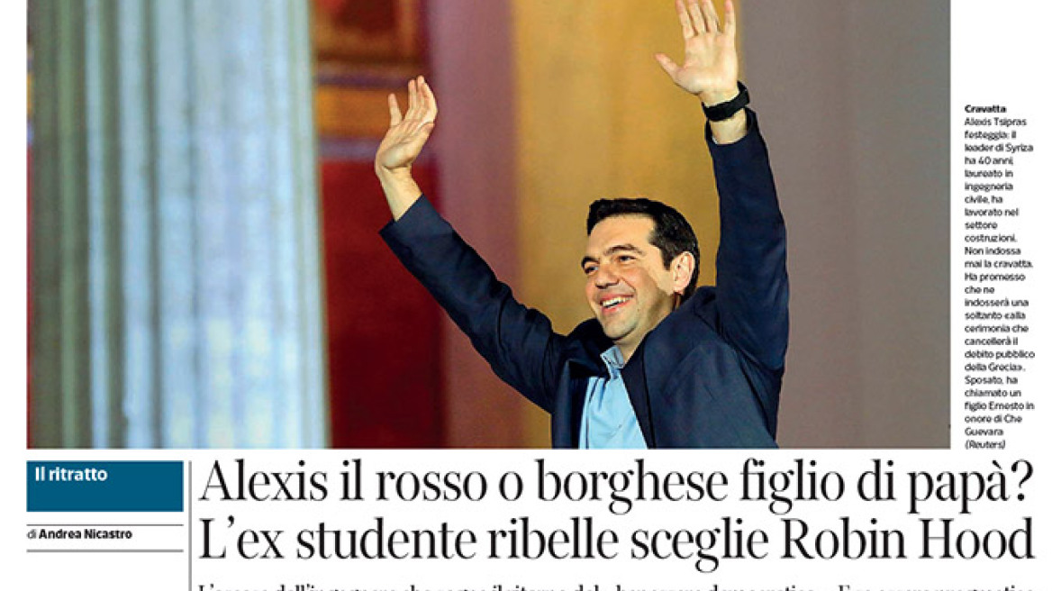 Corriere della Sera: Αλέξης ο κόκκινος ή το παιδί του μπαμπά;