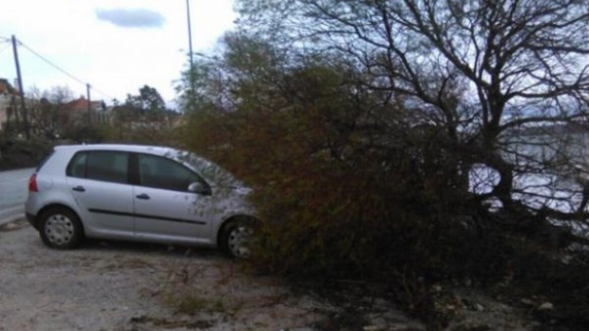 Βίντεο: Αέρας μέχρι και 11 μποφόρ «σαρώνει» τη Λέσβο