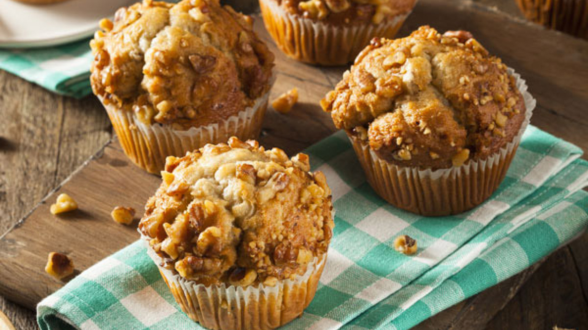 Muffins με μπανάνα και μέλι