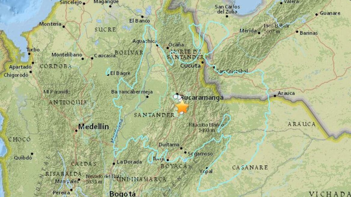 Σεισμός 6,2 Ρίχτερ στην Κολομβία