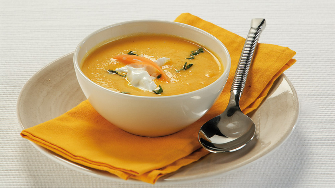 Βελουτέ τραχανά με καρότο