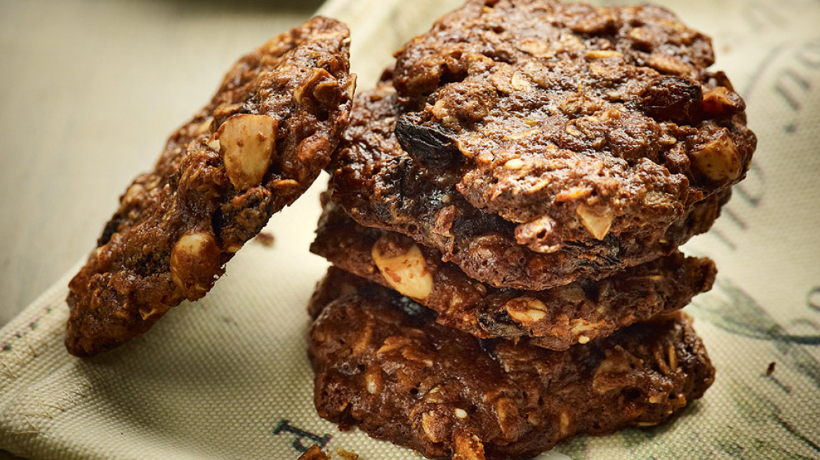 Cookies με βρώμη, μέλι και ταχίνι