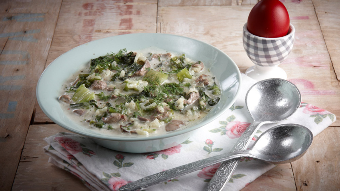 Μαγειρίτσα με συκωτάκια πουλιών