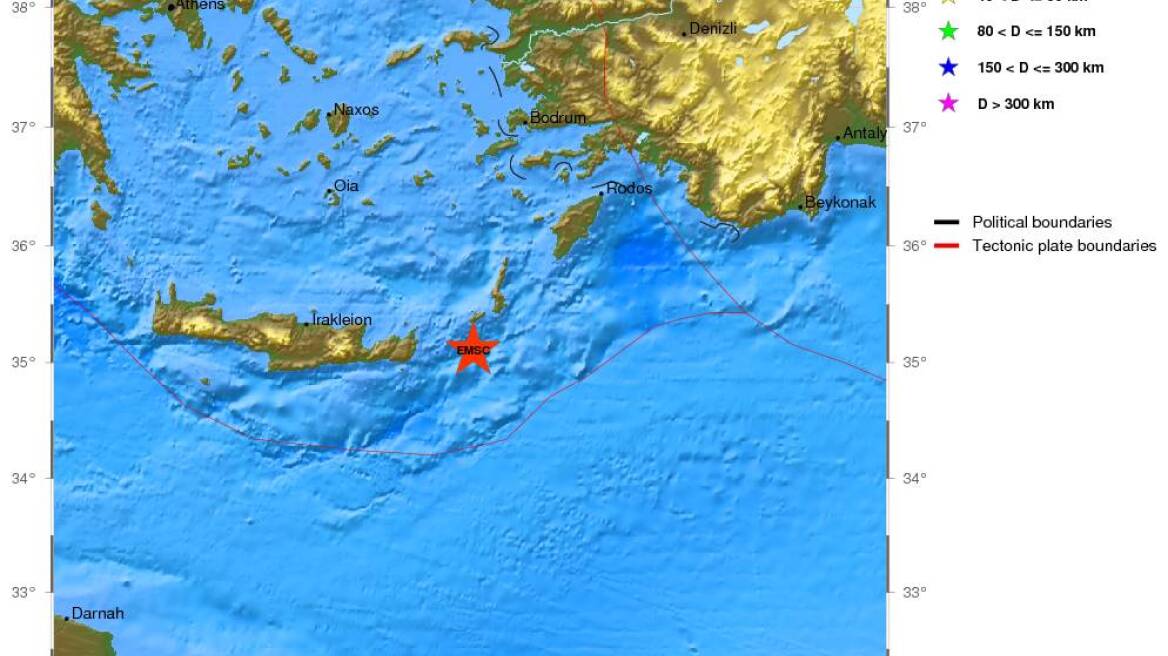 Σεισμός 6,1 Ρίχτερ ανάμεσα από το Λασίθι και την Κάσο